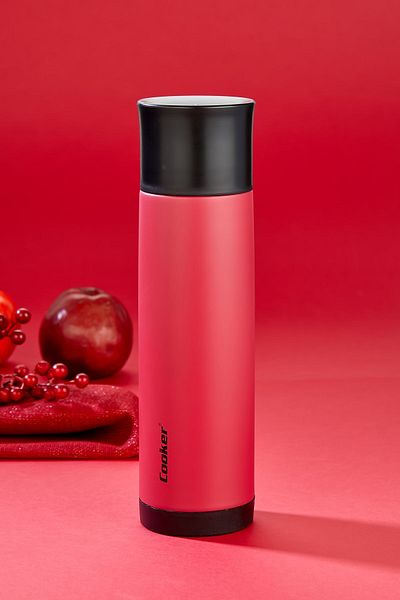 Cooker Viva Magenta Double Layer Stainless Steel 750 ml Thermos (Tea Coffee Food Thermos Picnic Camping School)