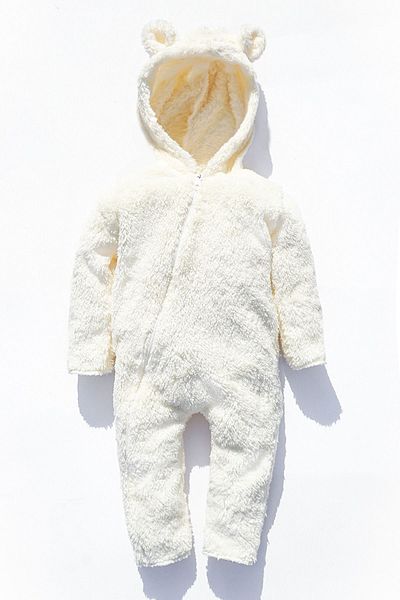ipek atlas Baby Boy Girl Plush Zippered Long Sleeve Winter Jumpsuit