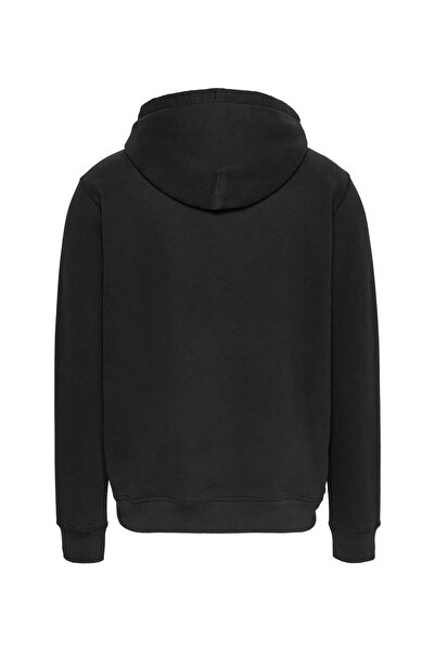 Tommy Hilfiger Erkek TJM REG WASHED PREP EXPLR HOODIE Sweatshirt-Siyah