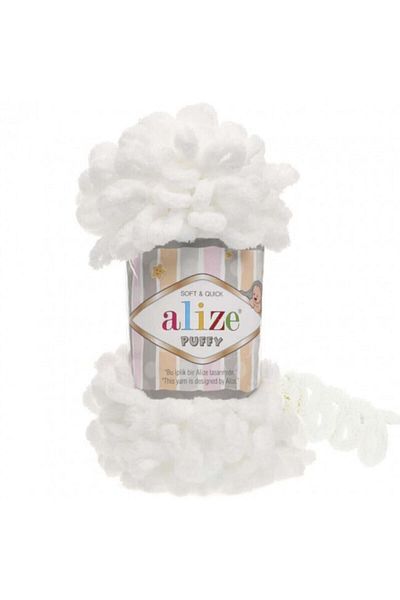 Alize Puffy 55 Λευκό 5 Πακέτο