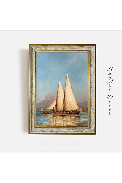 Sanart Рамкирана винтидж картина, Маслена живопис, Рамкирана картина, Художес...