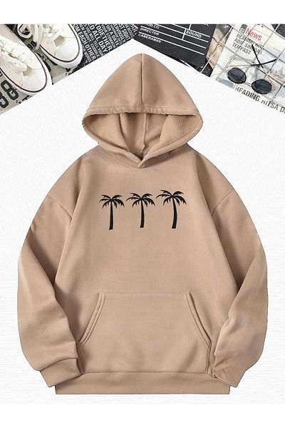BENROMA Φούτερ με στάμπα σε μπεζ Palmire