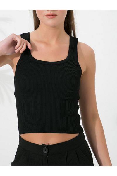 Adeniz White Corded Look Thick Strap Women's Crop Athlete