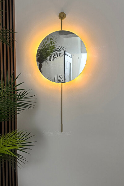 AGA KONSEPT Led'li Primera Gold Ayna Pilli Kablosuz Dekoratif Antre Hol Korid...