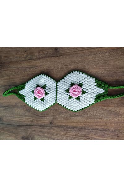 HANIMKIZ Hand Knitted Dowry Long Rose Bath Loofah