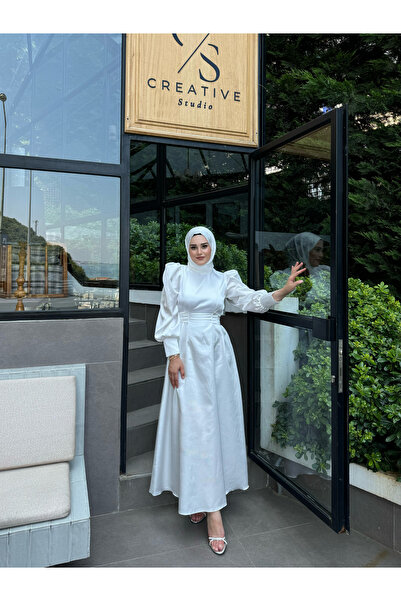 By Atelier Βραδινό φόρεμα Alice White Hijab