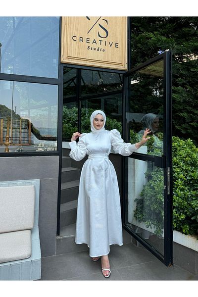By Atelier Βραδινό φόρεμα Alice White Hijab