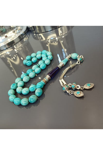 Selderesi Nakkaş İşlemeli İmame Sıkma Kehribar Tesbih