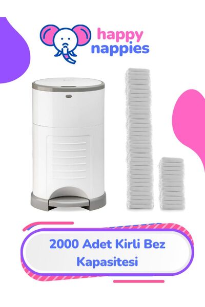 Genel Markalar Korbell 15/16lt Uyumlu Yerli Malı Çöp Poşeti - 4 Paket - 2000 Adet Bebek Bezi Kapasiteli