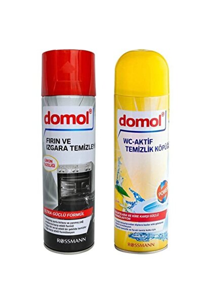 DOMOL Fırın & Izgara Temizleyici Köpük Limonlu 500 ml ve Tuvalet Temizleme Kö...