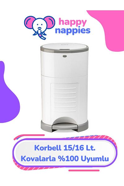 HappyNappies 16l Compatible Domestic Garbage Bag - 3 Pack - 1500 Baby Diapers Capacity