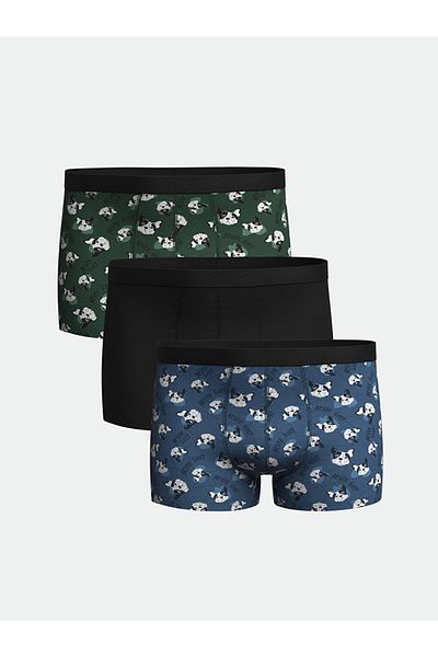LC Waikiki 3-teiliges Herren-Boxerset aus flexibler Baumwolle – Standardform