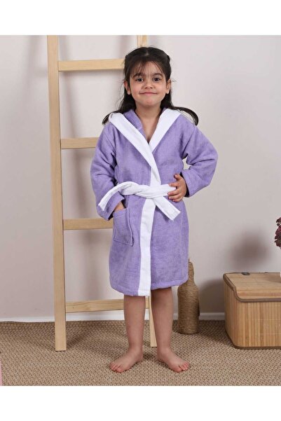 Lavin 100% Cotton Hooded Girl's Bathrobe