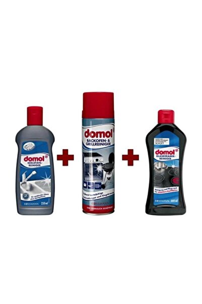 DOMOL Fırın Izgara, Cam Seramik Ve Çelik Yüzey Temizleyici 3 Ürün