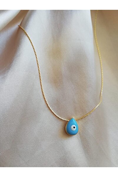 Judas Takı Mavi Nazar Boncuklu Damla Kolye