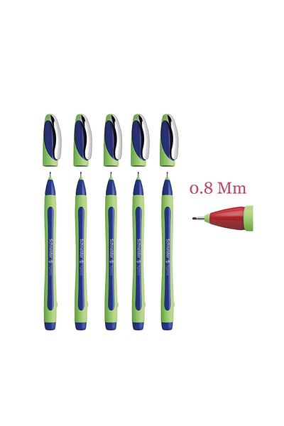Schndeir Schneider Xpress Blue Fiber Tip Pen - 0.8 Mm, 5 Pieces