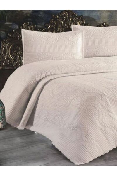 PAZARSEN Ultrasonik Kapitoneli Sena Çift Kişilik Yatak Örtüsü Gri