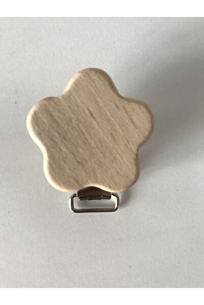 Trendhobievim Emzik Zinciri Ahşap Klips ( Çiçek )