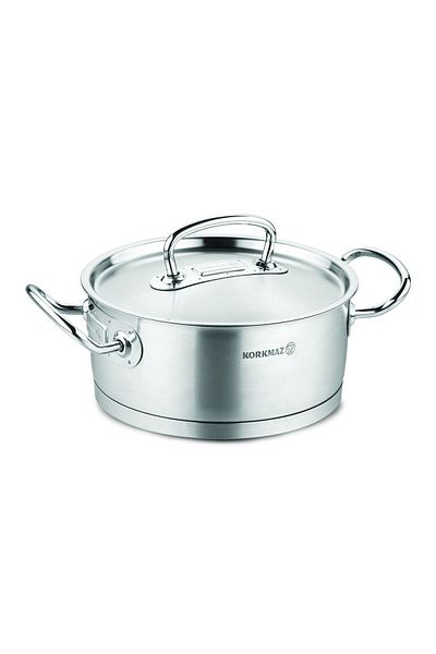 KORKMAZ Stainless Steell Proline Pot EX Deep Low Pot  16 CM