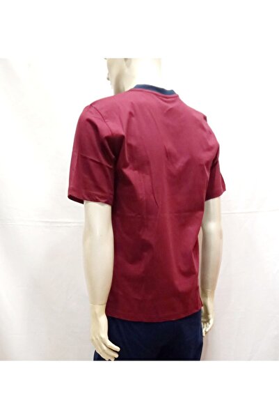 MasmaviMilla Erkek Bordo Düğmeli Tek Pijama Üst