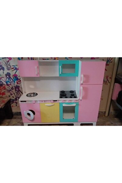 boran ahsap Ahsap Işıklı Oyuncak Mutfak