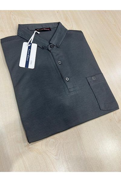 KEMAL EKİNCİ Men's Quality T-Shirt - with Buttons and Pockets