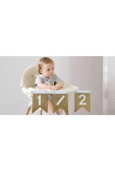 Çemrek Süs Parti Ψάθινο 1/2 Banner Banner Half Age Banner