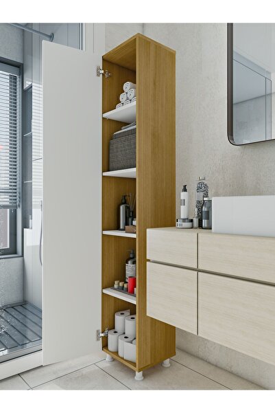 MONTENERO Çok Amaçlı Dolap Parlak Beyaz-Banyo Dolabı