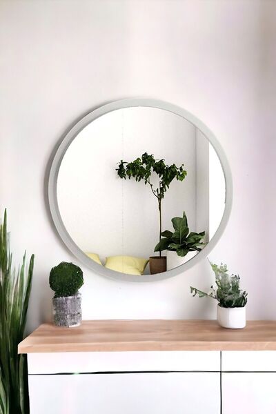L'occi Concept Move 45 cm Beyaz Yuvarlak Dekoratif Ayna
