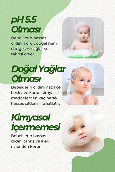 yeşilmarka Doğal Bebek Şampuanı - Karpuz - Organik Göz Yakmayan - Bebekler Için