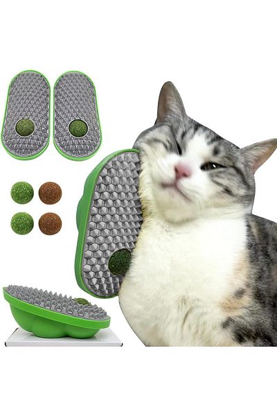 justie pet Duarara Adhesive Cat Mint - Play and Scratch Comb
