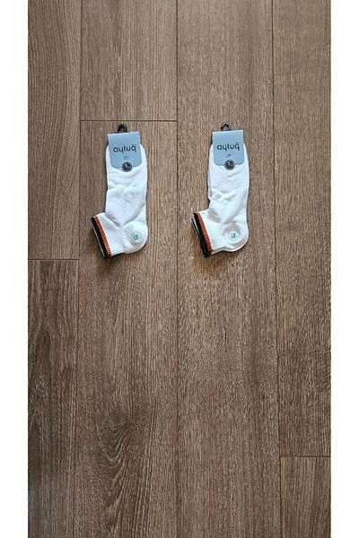 Aytuğ Summer Season Bamboo Ciorapi papuci albi pentru bărbați, 2 perechi, pereche - 14278
