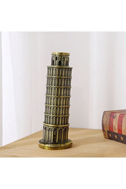 WINTER HOUSE Metal Pisa Kulesi Heykeli – Vintage İtalyan Dekoru