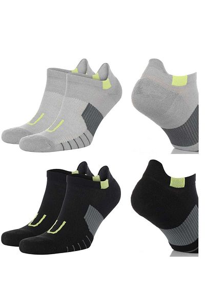 MURR Short Cut Sneaker - Running, WalKing, Fitness, Multiplier Ankle Sports SocKs 2 PacK