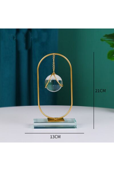 WINTER HOUSE Modern Altın Standlı Şeffaf Kristal Top Koleksiyonu: Estetiği Ev...