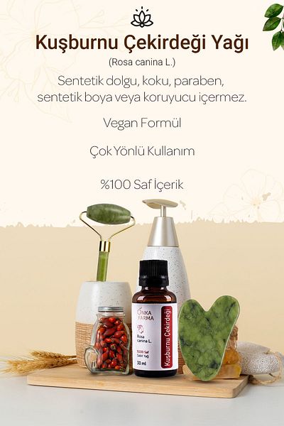 OnkaFarma Onka Farma - 100% Pure Rosehip Oil, 30 ml Cold Pressed Core