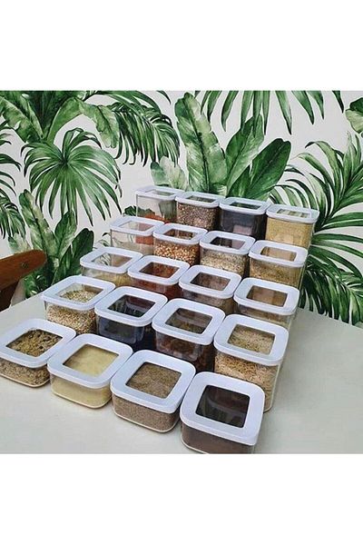 VİP AHMET 4 Sets of 20 Pieces Vacuum Storage Container