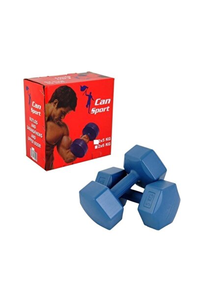Arya Grup Plastik Dambell Seti 16 kg  8 kg X 2 Adet Dambıl Seti Mavi 2 x 8 Kg