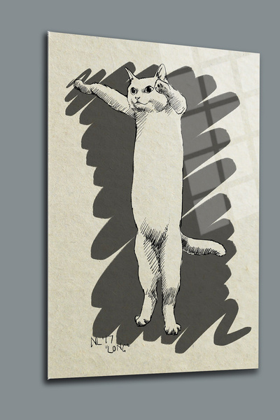 glassartdesign Masa din sticla pisica