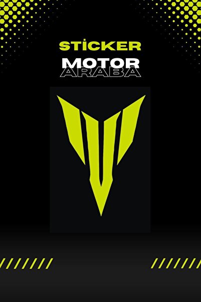 Banxtre ملصق سيارة بشعار Mt باللون الأصفر النيون - 15 × 12 سم (قطعة واحدة)