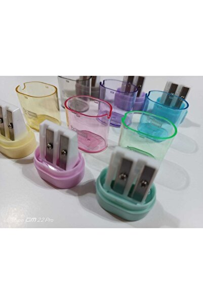 Mikro مبراة قلم رصاص ذات غرفة كبيرة مع غطاء فتاحة مزدوجة (4 قطع)