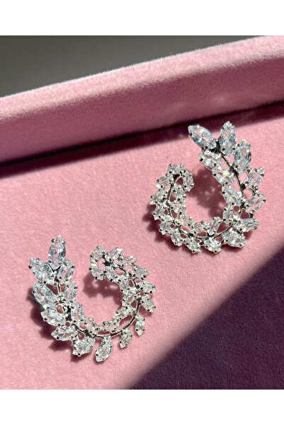 Carla Jewelry Lena Zirkon Taşlı Gelin Küpesi