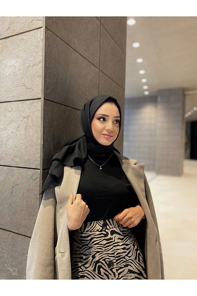 Oxygen Scarfs Oxygen Feeling Series - Black Cotton Shawl
