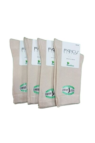 shefox 4 Pairs Women's Fancy Elasticless, Toe Seamless Bamboo Diabetic Premium Candy Socks