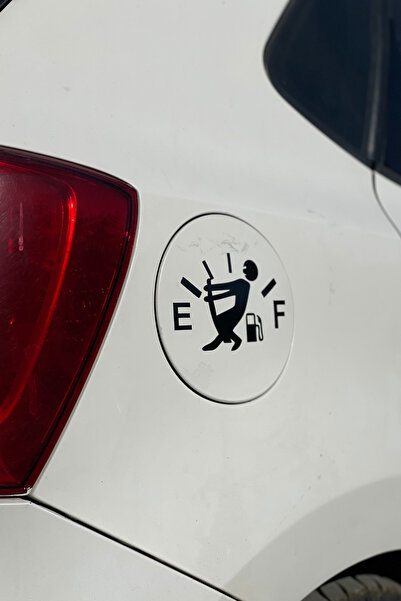 Banxtre Araba Depo Kapağı için Siyah Dekoratif Sticker Etiket 12CMx8CM (1 Adet)