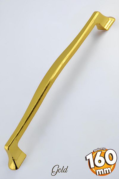 Badem10 Mâner Venus Metal auriu 160 mm - 16 cm Mobilier Bucătărie Sertar Dulap Ușă dulap Mâner Mâner