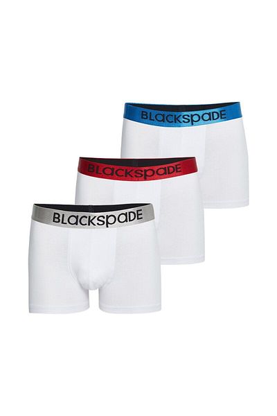 Blackspade Ανδρικά μποξέρ Modern Basics - 3 Pack 9470, Λευκό Λευκό Λευκό