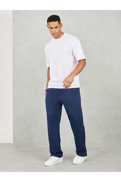 Styli Oversized Straight Leg Jogger with Popper Button