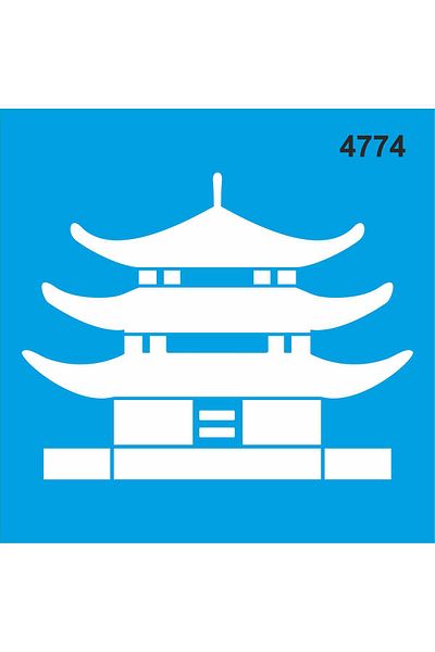StencilSepeti Temple- Stencil Pattern Template 50X50Cm