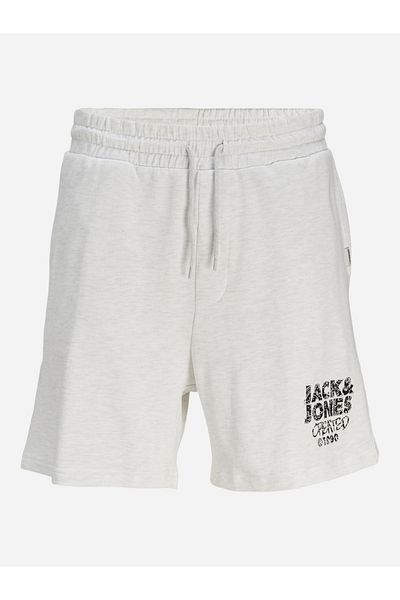 Jack & Jones Logo Print Relaxed Fit Shorts with Drawcord